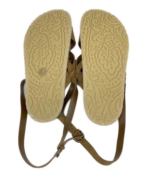 ETRO（エトロ）ETRO (エトロ) CROWN ME スウェードムートンサンダル キャメル サイズ:SIZE 24.5cmの古着・服飾アイテム