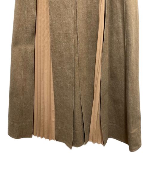 CASA FLINE（カーサフライン）CASA FLINE (カーサフライン) デニムジャンパースカート ブラウン サイズ:SIZE Freeの古着・服飾アイテム