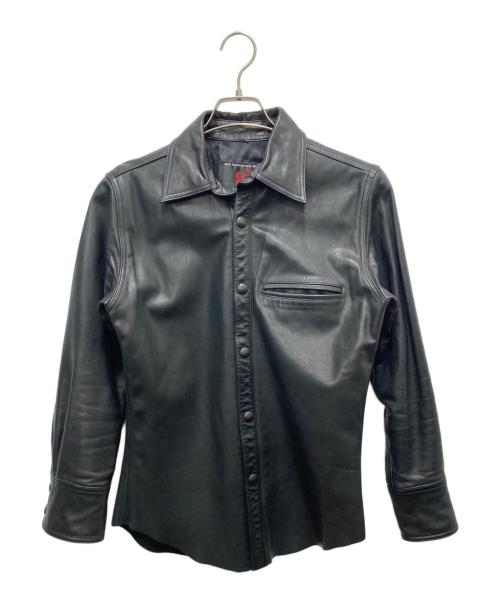 RED MOON（レッドムーン）RED MOON (レッドムーン) レザーシャツジャケット ブラック サイズ:36の古着・服飾アイテム
