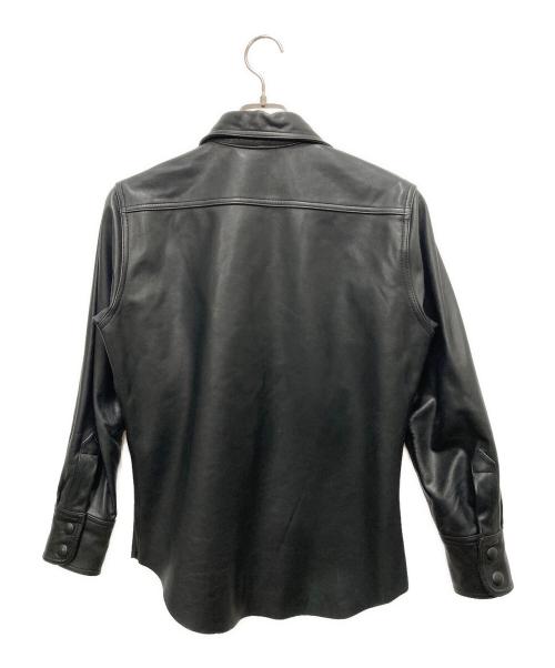 RED MOON（レッドムーン）RED MOON (レッドムーン) レザーシャツジャケット ブラック サイズ:36の古着・服飾アイテム