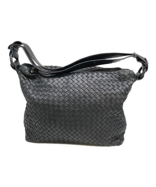 BOTTEGA VENETA（ボッテガベネタ）BOTTEGA VENETA (ボッテガベネタ) ショルダーバッグ イントレチャート ブラックの古着・服飾アイテム
