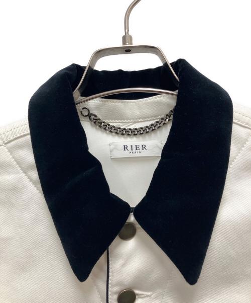 RIER（リア）RIER (リア) ベロア切替パイピングトラッカージャケット ホワイト サイズ:SIZE Sの古着・服飾アイテム