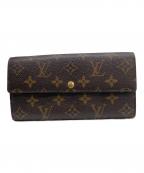 LOUIS VUITTONルイ ヴィトン）の古着「長財布 ポシェット・ポルトモネ クレディ」｜ブラウン
