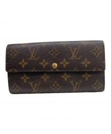 LOUIS VUITTON（ルイ ヴィトン）の古着「長財布 	ポシェット・ポルトモネ クレディ」｜ブラウン