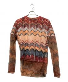 Y. PROJECT（ワイプロジェクト）の古着「レイヤードチュールカットソー」｜オレンジ