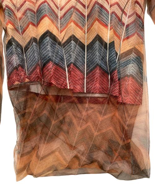 Y. PROJECT（ワイプロジェクト）Y. PROJECT (ワイプロジェクト) レイヤードチュールカットソー オレンジ サイズ:42の古着・服飾アイテム