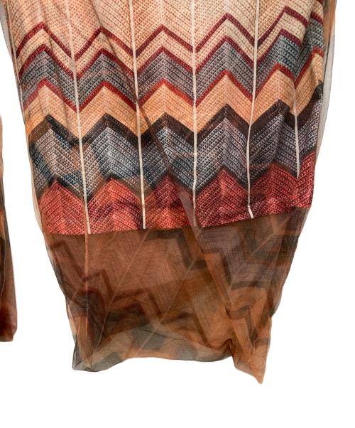 Y. PROJECT（ワイプロジェクト）Y. PROJECT (ワイプロジェクト) レイヤードチュールカットソー オレンジ サイズ:42の古着・服飾アイテム