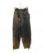 ISSEY MIYAKEイッセイミヤケ）の古着「レザーパンツ」｜ブラック