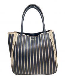 ANYA HINDMARCH（アニヤ・ハインドマーチ）の古着「ショルダートートバッグ」｜ネイビー