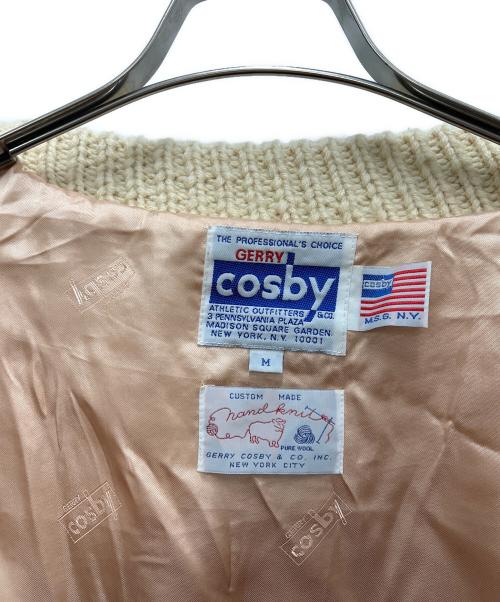 cosby（コスビ）cosby (コスビ) GERRY (ジェリー) カウチンハンドニットブルゾン アイボリー×レッド サイズ:Mの古着・服飾アイテム