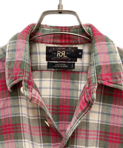 RRL（ダブルアールエル）RRL (ダブルアールエル) 90s 三ツ星タグ ネルシャツ ベージュ×レッド サイズ:Sの古着・服飾アイテム