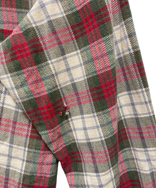 RRL（ダブルアールエル）RRL (ダブルアールエル) 90s 三ツ星タグ ネルシャツ ベージュ×レッド サイズ:Sの古着・服飾アイテム