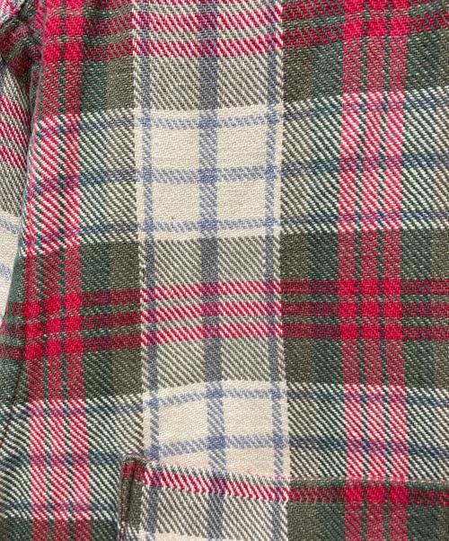 RRL（ダブルアールエル）RRL (ダブルアールエル) 90s 三ツ星タグ ネルシャツ ベージュ×レッド サイズ:Sの古着・服飾アイテム