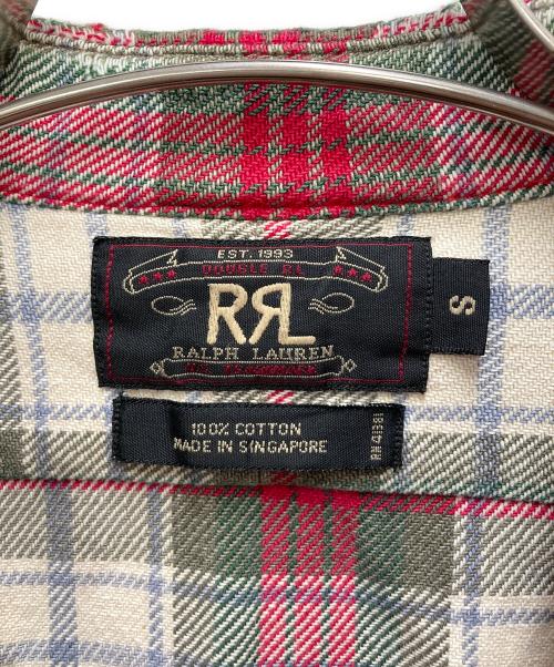 RRL（ダブルアールエル）RRL (ダブルアールエル) 90s 三ツ星タグ ネルシャツ ベージュ×レッド サイズ:Sの古着・服飾アイテム