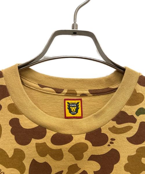 HUMAN MADE（ヒューマンメイド）HUMAN MADE (ヒューマンメイド) カモ総柄半袖カットソー ベージュ サイズ:Lの古着・服飾アイテム