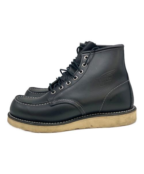 RED WING（レッドウィング）RED WING (レッドウィング) 6インチモックトゥブーツ ブラック サイズ:6　1/2 D（約24.5㎝）の古着・服飾アイテム