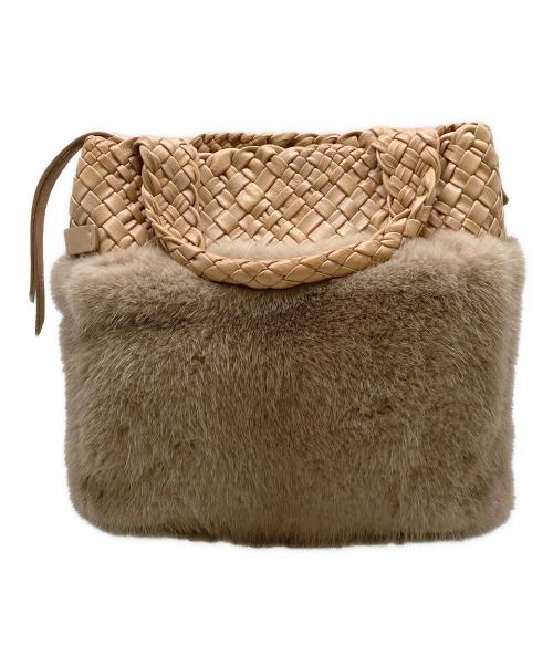 FALORNI（ファロルニ）FALORNI (ファロルニ) ハンドバッグ ベージュの古着・服飾アイテム