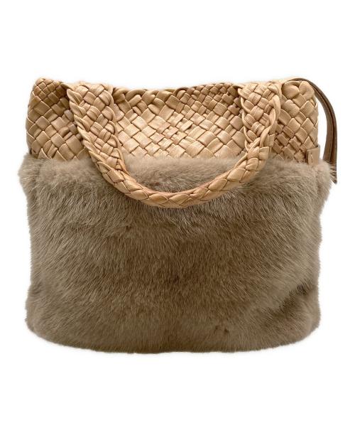 FALORNI（ファロルニ）FALORNI (ファロルニ) ハンドバッグ ベージュの古着・服飾アイテム