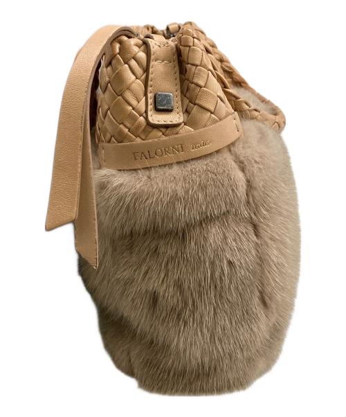 FALORNI（ファロルニ）FALORNI (ファロルニ) ハンドバッグ ベージュの古着・服飾アイテム