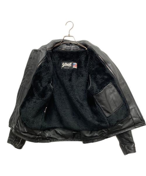 Schott（ショット）Schott (ショット) USA製ボアライナー付シングルライダースジャケット ブラック サイズ:40の古着・服飾アイテム