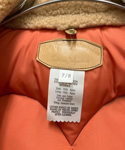 RockyMountainFeatherBed（ロッキーマウンテンフェザーベッド）RockyMountainFeatherBed (ロッキーマウンテンフェザーベッド) 16FW Christy Vest/レザー切替ダウンベスト ネイビー サイズ:7/8の古着・服飾アイテム