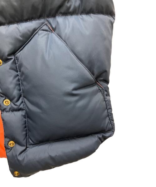 RockyMountainFeatherBed（ロッキーマウンテンフェザーベッド）RockyMountainFeatherBed (ロッキーマウンテンフェザーベッド) 16FW Christy Vest/レザー切替ダウンベスト ネイビー サイズ:7/8の古着・服飾アイテム