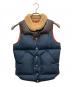 RockyMountainFeatherBed（ロッキーマウンテンフェザーベッド）の古着「16FW Christy Vest/レザー切替ダウンベスト」｜ネイビー