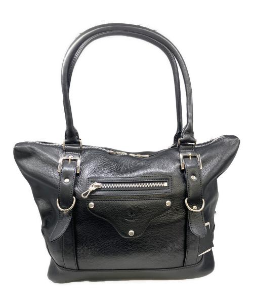 TORNADO MART（トルネードマート）TORNADO MART (トルネードマート) レザーハンドバッグ ブラックの古着・服飾アイテム