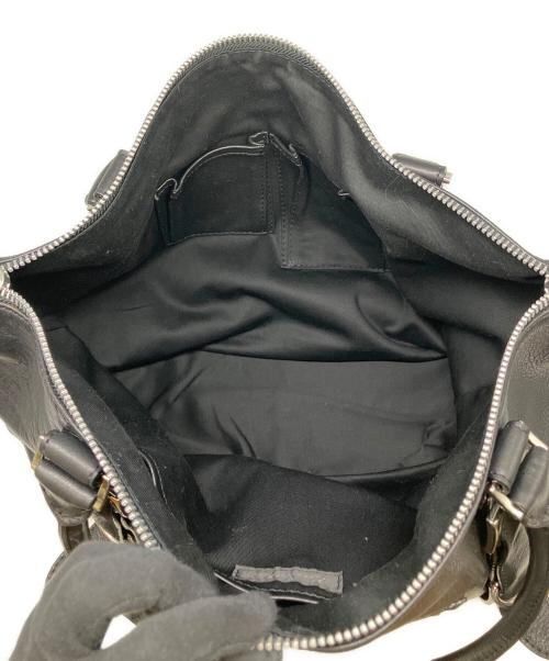 TORNADO MART（トルネードマート）TORNADO MART (トルネードマート) レザーハンドバッグ ブラックの古着・服飾アイテム
