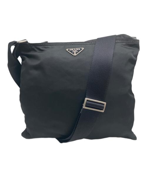 PRADA（プラダ）PRADA (プラダ) ナイロンショルダーバッグ ブラックの古着・服飾アイテム