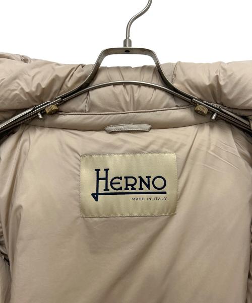 HERNO（ヘルノ）HERNO (ヘルノ) DIAGONAL WOOL AND NUAGE PARKA ベージュ サイズ:38の古着・服飾アイテム