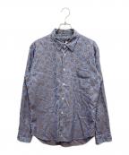 COMME des GARCONS HOMME DEUXコムデギャルソン オム ドゥ）の古着「花柄シャツ」｜ブルー
