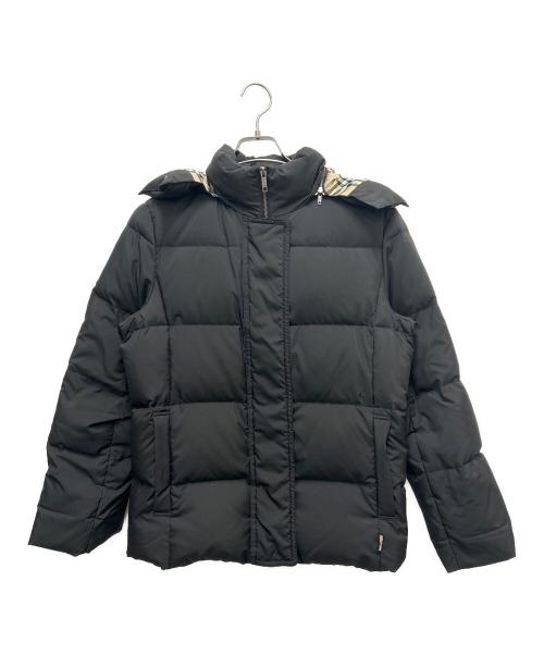 BURBERRY LONDON（バーバリーロンドン）BURBERRY LONDON (バーバリーロンドン) フォックスファー付きダウンジャケット ブラック サイズ:40の古着・服飾アイテム