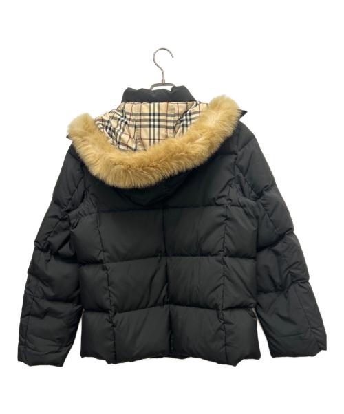 BURBERRY LONDON（バーバリーロンドン）BURBERRY LONDON (バーバリーロンドン) フォックスファー付きダウンジャケット ブラック サイズ:40の古着・服飾アイテム