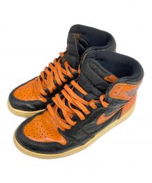 NIKE（ナイキ）の古着「AIR JORDAN 1 RETRO HIGH"Shattered Backboard 3.0"」｜ブラック×オレンジ