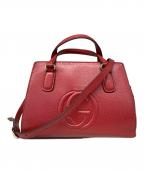 GUCCIグッチ）の古着「2WAYバッグ ソーホー インターロッキングG」｜レッド