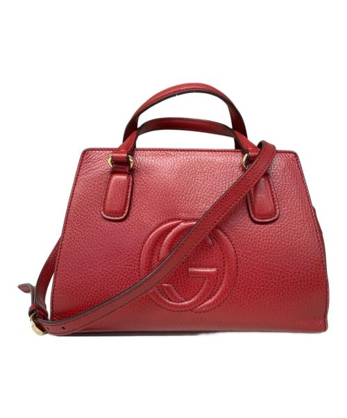 GUCCI（グッチ）GUCCI (グッチ) 2WAYバッグ ソーホー インターロッキングG レッドの古着・服飾アイテム