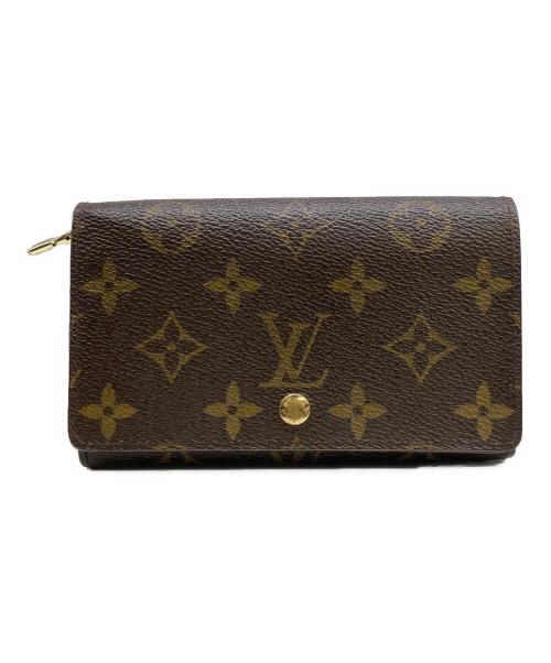 LOUIS VUITTON（ルイ ヴィトン）LOUIS VUITTON (ルイ ヴィトン) 2つ折り財布 モノグラム ポルトフォイユ・トレゾール ブラウンの古着・服飾アイテム