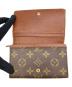 中古・古着 LOUIS VUITTON (ルイ ヴィトン) 2つ折り財布 モノグラム ポルトフォイユ・トレゾール ブラウン：25000円