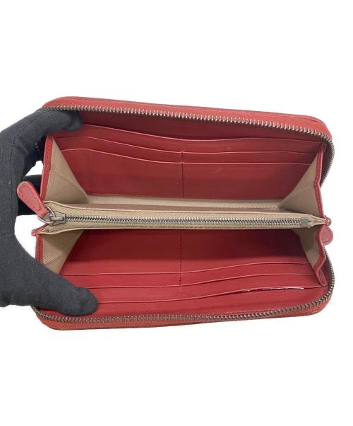 BOTTEGA VENETA（ボッテガベネタ）BOTTEGA VENETA (ボッテガベネタ) 長財布 イントレチャート レッドの古着・服飾アイテム