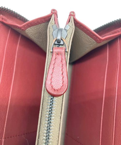 BOTTEGA VENETA（ボッテガベネタ）BOTTEGA VENETA (ボッテガベネタ) 長財布 イントレチャート レッドの古着・服飾アイテム
