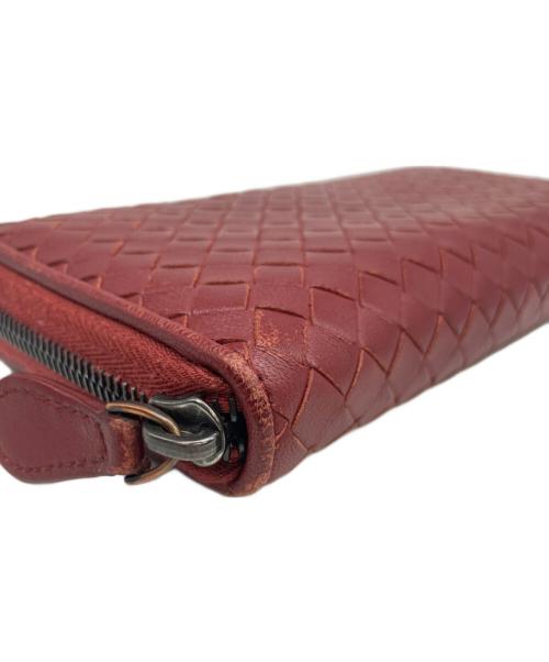 BOTTEGA VENETA（ボッテガベネタ）BOTTEGA VENETA (ボッテガベネタ) 長財布 イントレチャート レッドの古着・服飾アイテム