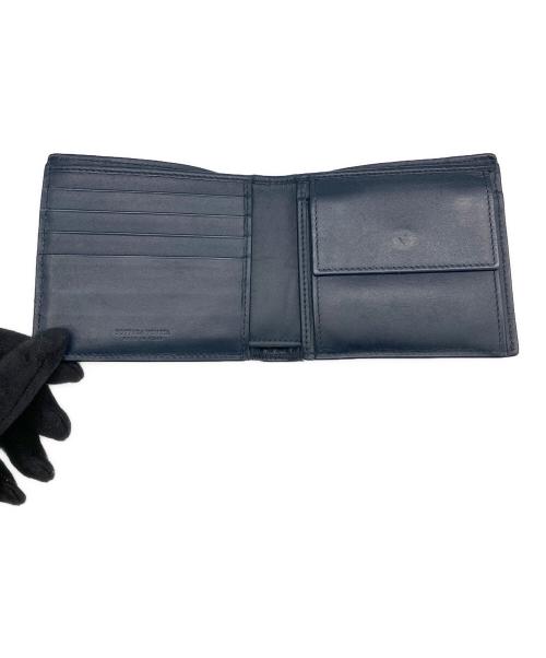 BOTTEGA VENETA（ボッテガベネタ）BOTTEGA VENETA (ボッテガベネタ) 2つ折り財布 イントレチャート ネイビーの古着・服飾アイテム