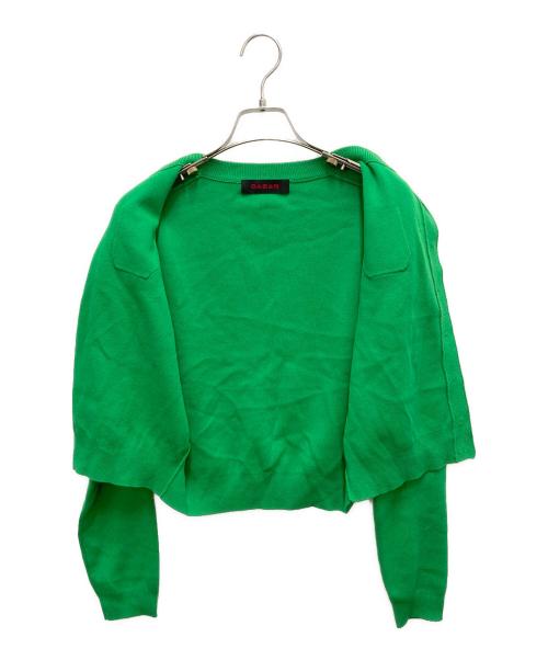 CABAN（キャバン）CABAN (キャバン) コットンカシミヤクルーネックカーディガン グリーン サイズ:SIZE XSの古着・服飾アイテム