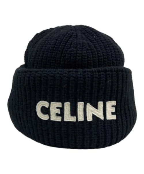 CELINE（セリーヌ）CELINE (セリーヌ) ニット帽 ブラック サイズ:TU（男女兼用）の古着・服飾アイテム