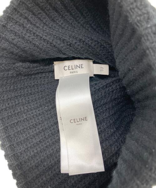 CELINE（セリーヌ）CELINE (セリーヌ) ニット帽 ブラック サイズ:TU（男女兼用）の古着・服飾アイテム