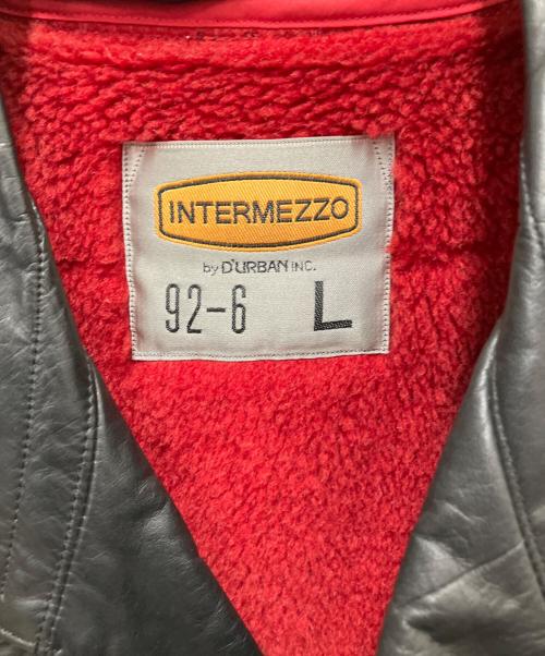 INTERMEZZO（インターメッツォ）INTERMEZZO (インターメッツォ) レザートレンチコート ブラック サイズ:Lの古着・服飾アイテム