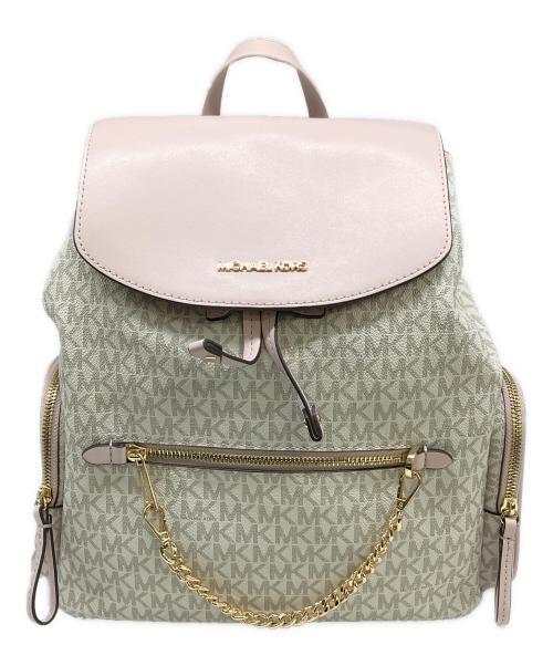 MICHAEL KORS（マイケル・コース）MICHAEL KORS (マイケル・コース) リュック ベージュ×ピンクの古着・服飾アイテム