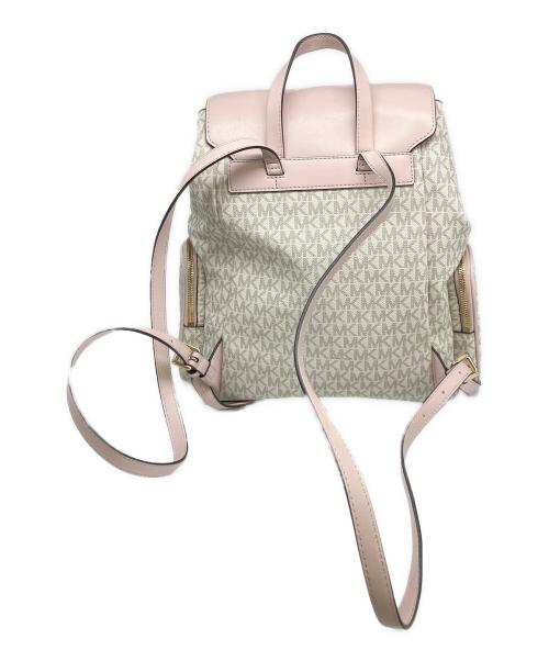 MICHAEL KORS（マイケル・コース）MICHAEL KORS (マイケル・コース) リュック ベージュ×ピンクの古着・服飾アイテム