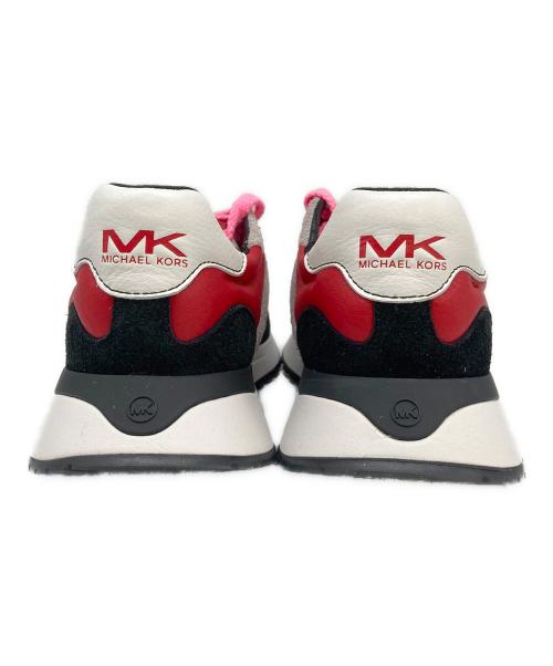 MICHAEL KORS（マイケル・コース）MICHAEL KORS (マイケル・コース) ローカットスニーカー ブラック×レッド サイズ:US8（約26.0㎝）の古着・服飾アイテム